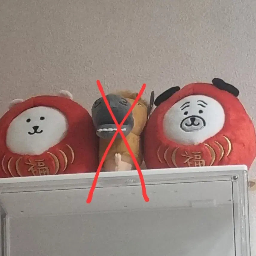 [BUNJANG] Nongdamgom Daruma Doll Set (2 Pieces) / 농담곰 다루마 인형 2개 세트