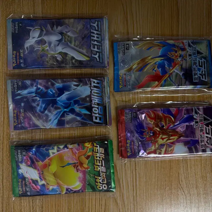 [BUNJANG] Pokemon TCG Sword &amp; Shield Expansion Pack Bundle (5 Packs) / 포켓몬 카드 소드실드 확장팩 5개 묶음 1시리즈(5팩)