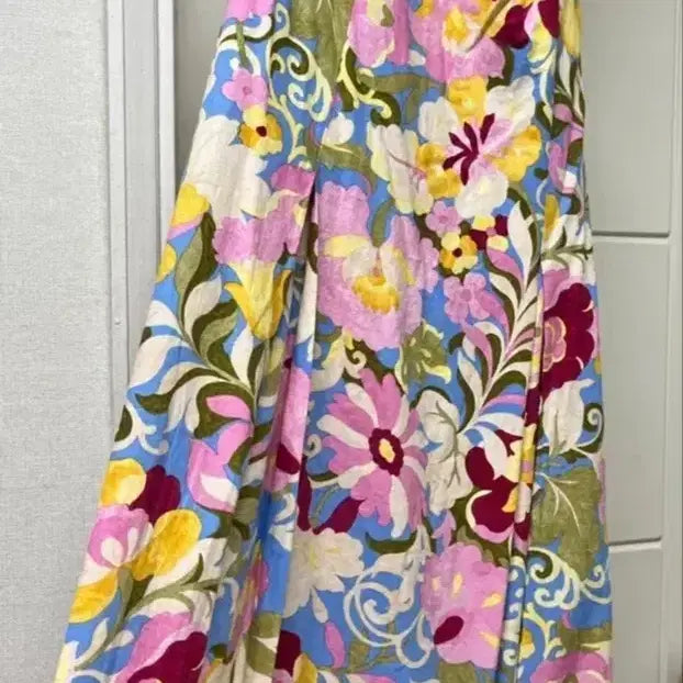 [BUNJANG] Zara Floral Halterneck Maxi Dress / 자라 플라워 홀터넥 원피스 (새상품)