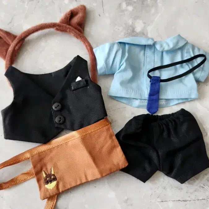 [BUNJANG] 20cm Cafe Maid Suit Wolf Doll Clothes / 솜인형 인형옷 20cm 카페 메이드 정장 늑대