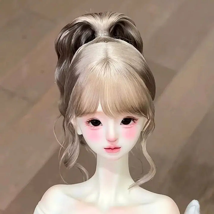 [BUNJANG] Awem 3rd Generation SD Ponytail Wig - Peach Pink Mohair / 아웬 3부 SD 포니테일 복숭아핑크 모헤어 가발 탄력캡 9-10