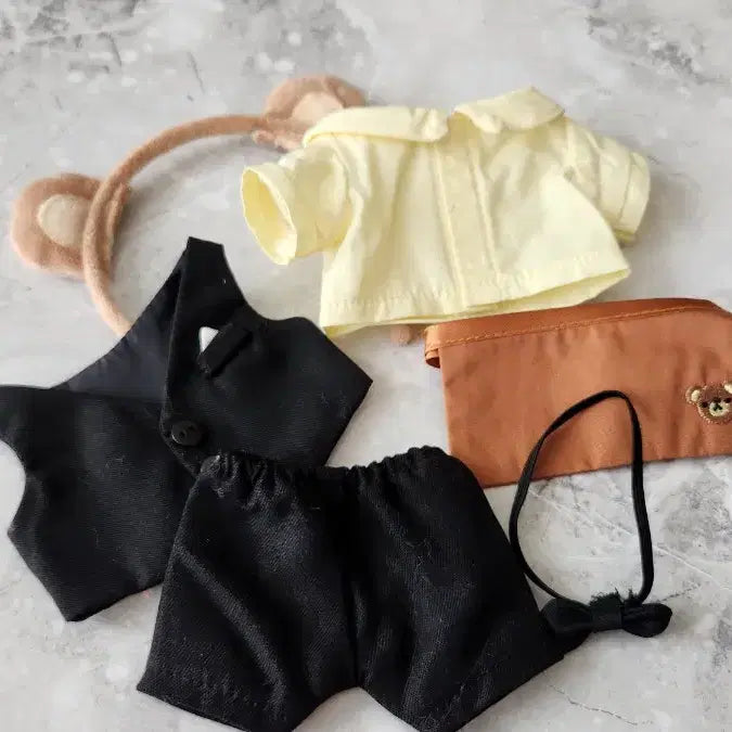 [BUNJANG] 20cm Cafe Maid Suit Bear Doll Clothes / 솜인형 인형옷 20cm 카페 메이드 정장 곰돌이