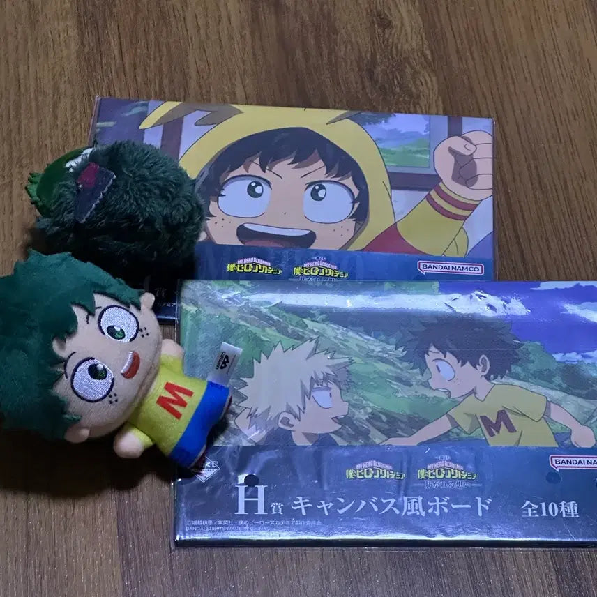[BUNJANG] My Hero Academia Izuku Midoriya Bundle Set Canvas Board + Plush / [일괄] 나히아 미도리야 캔버스 보드 + 누이