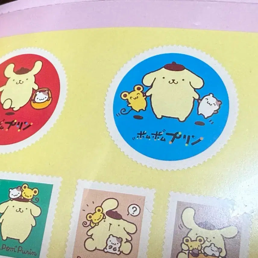[BUNJANG] Sanrio Kitty &amp; Pompompurin Stamp Sticker Book Set / 고전 산리오 키티 폼폼푸린 우표북 우표씰북 세트