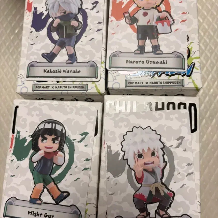 [BUNJANG] Popmart Naruto Childhood Figures Bundle Set (Naruto, Kakashi, Guy, Jiraiya) / 나루토 팝마트 유년기 나루토.카카시.가이.지라이야 일괄