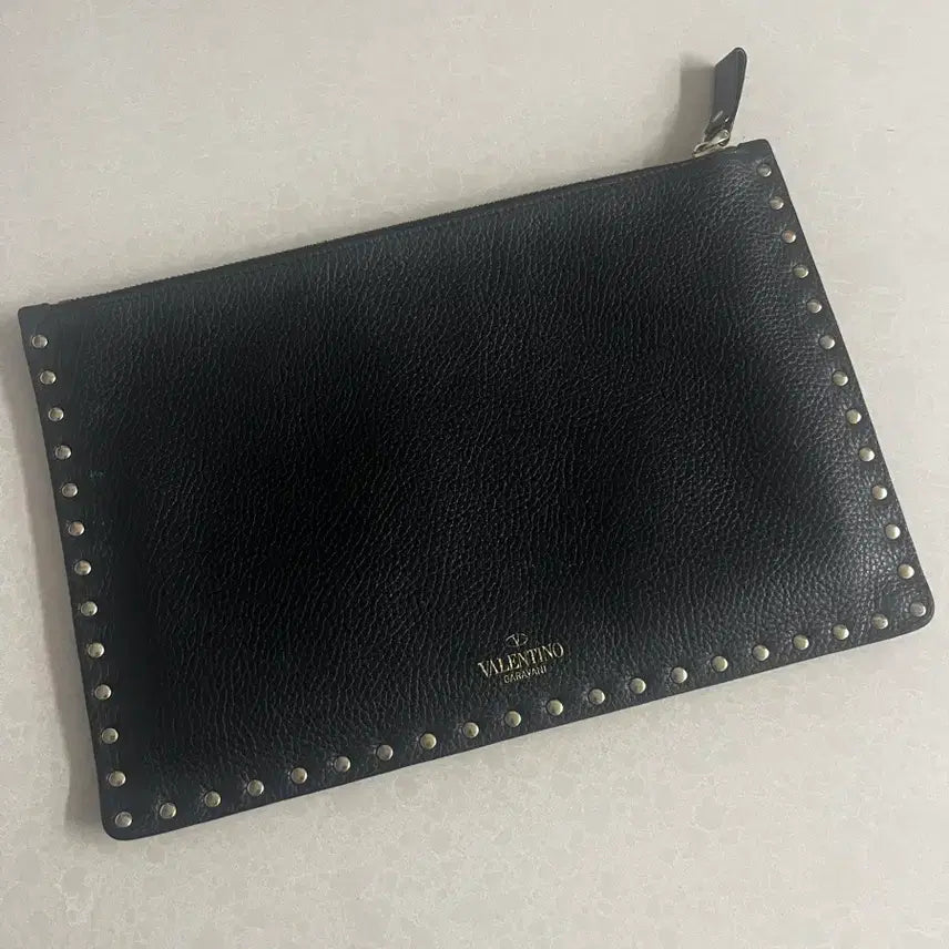 [BUNJANG] Valentino Rockstud Clutch Black Leather / (정품)발렌티노 락스터드 클러치