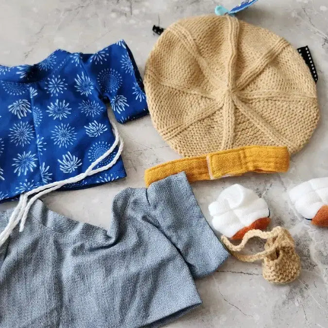 [BUNJANG] Puppy Closet 20cm Cat Kimono Set (Unused) / 무속성 인형옷 20cm 퍼피옷장 고양이 유카타 세트 미사용 솜인형 20깅