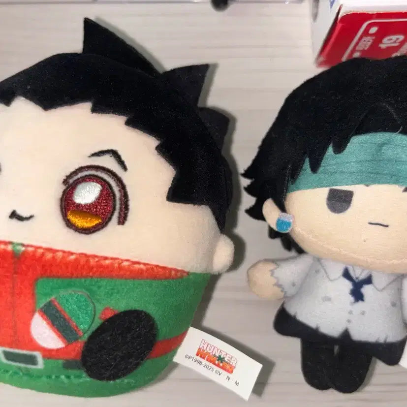 [BUNJANG] Hunter x Hunter Gon &amp; Chrollo Plush Keychain Set / 헌터x헌터 인형 (곤/클로로)