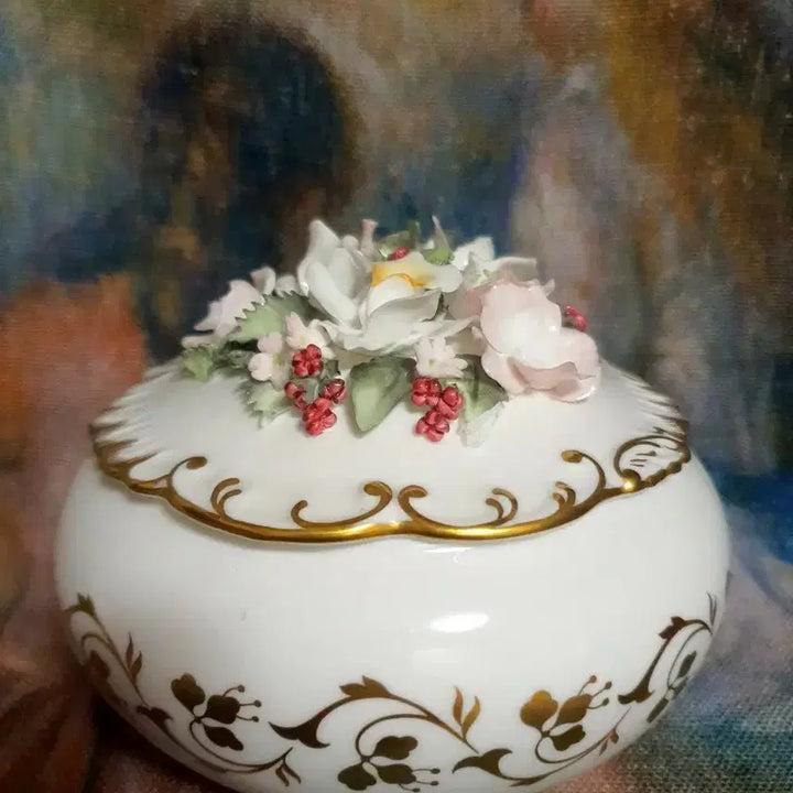 [BUNJANG] Royal Crown Derby Limited Edition Floral Trinket Box / 로얄 크라운 더비 100개 한정판 꽃포지 트링켓