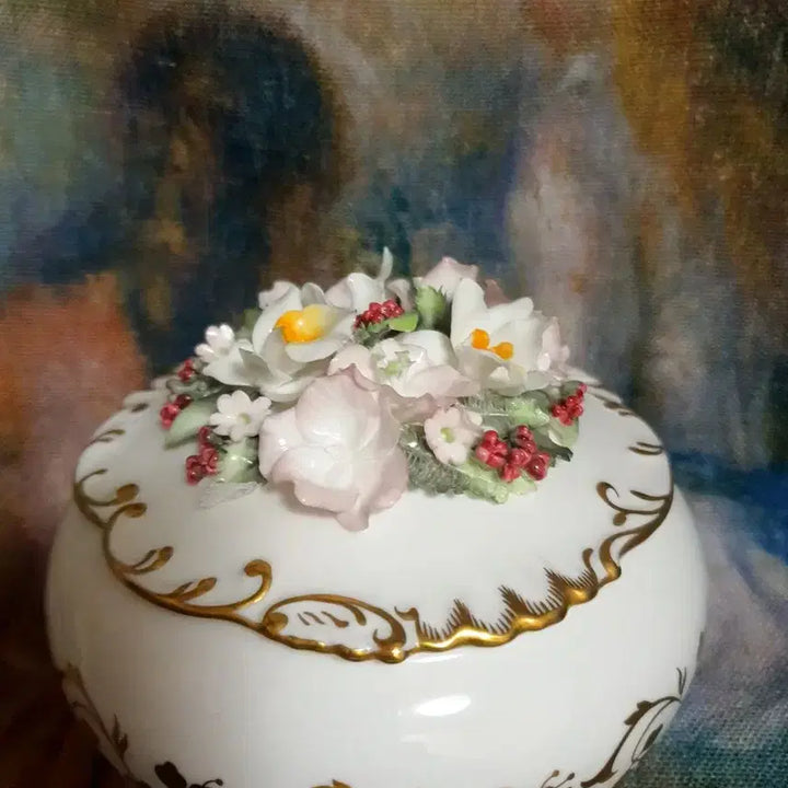 [BUNJANG] Royal Crown Derby Limited Edition Floral Trinket Box / 로얄 크라운 더비 100개 한정판 꽃포지 트링켓
