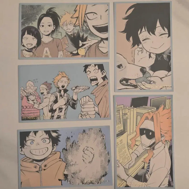 [BUNJANG] My Hero Academia Art Exhibition Memorial Cards (5-Piece Bundle) / 히로아카 원화전 메모리얼 카드 5종 일괄 바쿠고 토우야 텐코 올마이트