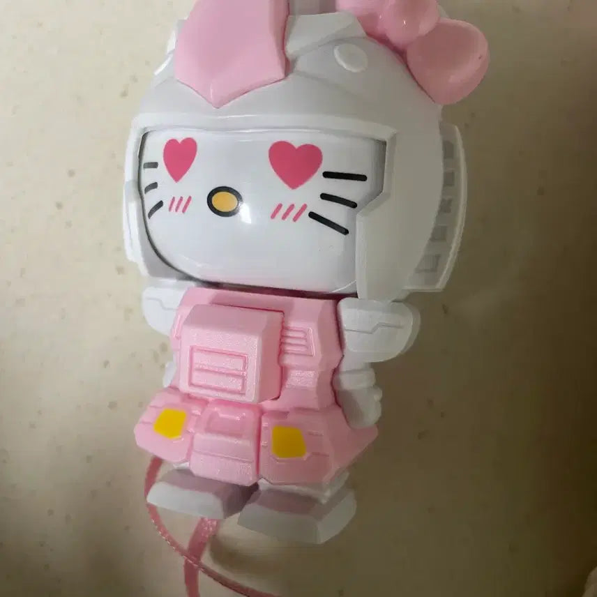 [BUNJANG] Hello Kitty x Gundam Collaboration Figure (White/Pink) / 헬로키티 건담 콜라보 피규어 화이트/핑크