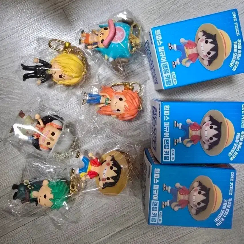 [BUNJANG] One Piece Figure Keychain Set (Luffy, Zoro, Sanji) / 원피스 피규어 키링 세트 (루피/조로/상디)