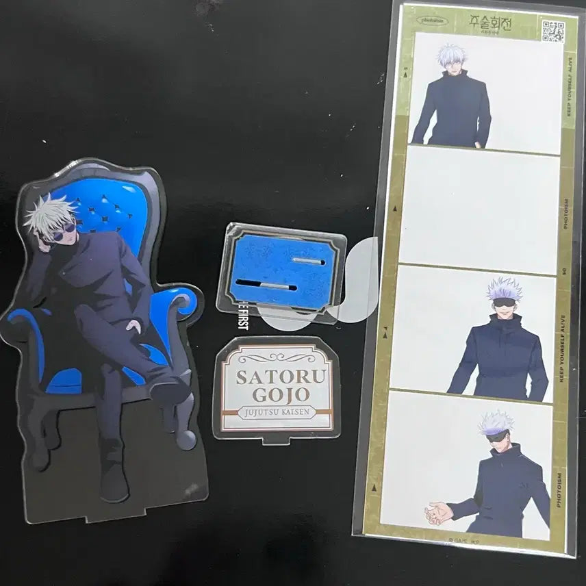 [BUNJANG] Gojo Satoru Acrylic Stand &amp; Photo Booth Strip / 고죠 아크릴&amp;인생네컷