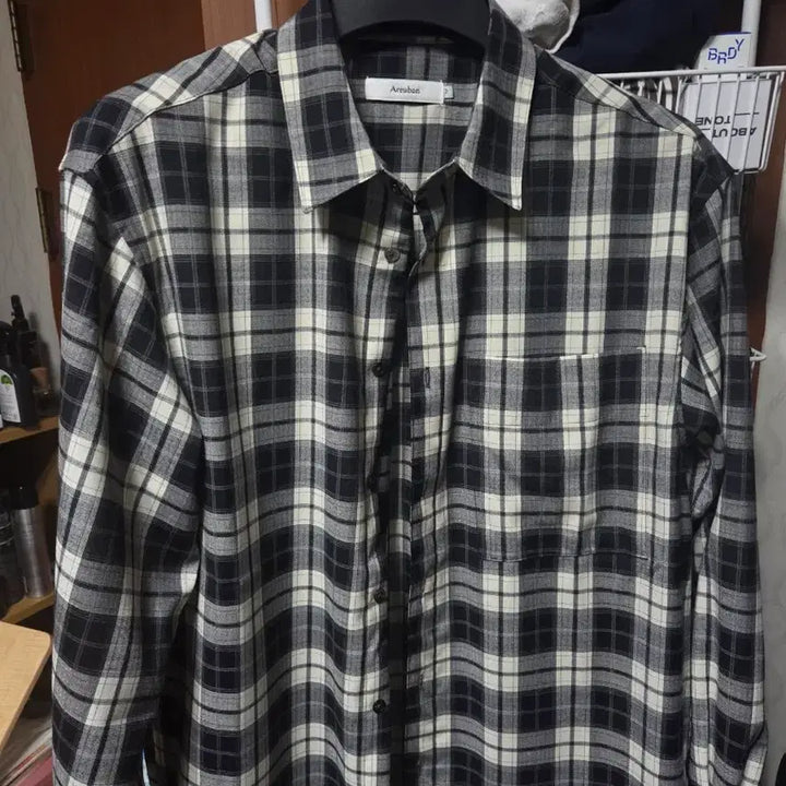 [BUNJANG] Arban Old Film Check Shirt Ecru Cream / 아르반 올드 필름 체크 셔츠_에크루 크림