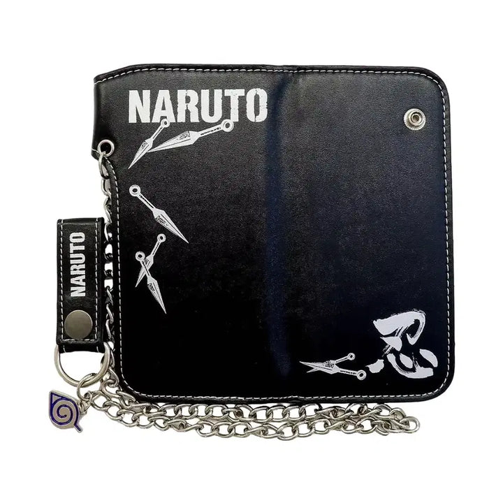 [BUNJANG] Naruto Classic Chain Leather Long Wallet / 나루토 고전 체인 레더 장지갑
