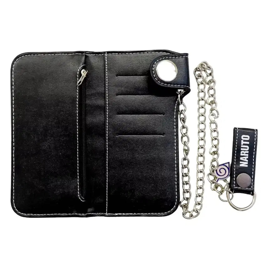 [BUNJANG] Naruto Classic Chain Leather Long Wallet / 나루토 고전 체인 레더 장지갑