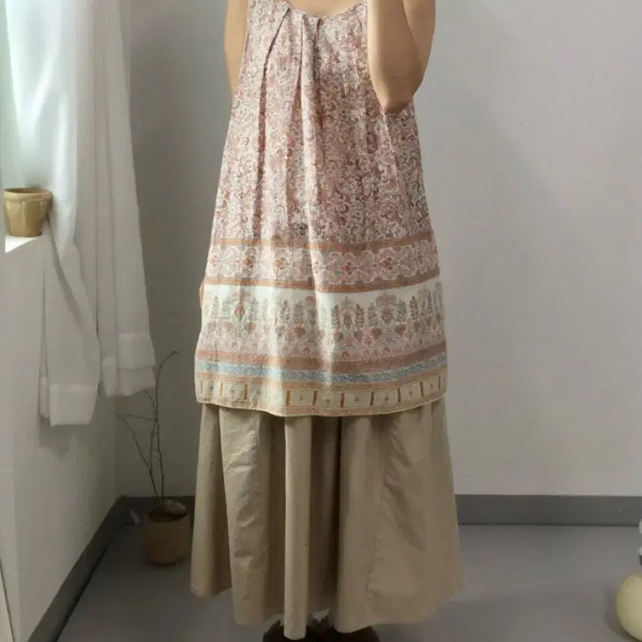 [BUNJANG] Vintage Light Pink Paisley Sleeveless Blouse / 빈티지 연핑크 페이즐리 민소매 블라우스 카모메산장 모리노가토 지구네