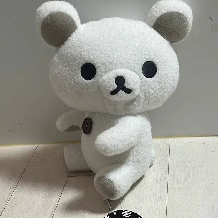 [BUNJANG] White Rilakkuma Large Monochrome XL Doll / [유일매물] 화이트 리락쿠마 대형인형 모노크롬 xl  희귀 고전 방꾸미기