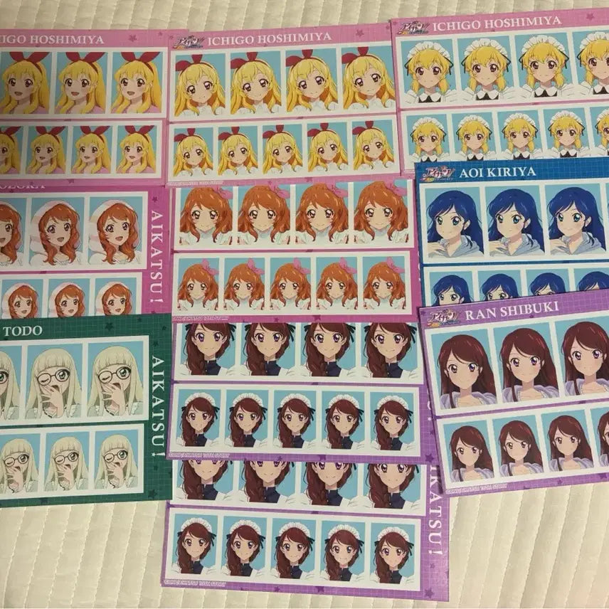 [BUNJANG] Aikatsu! Aikatsu Stars! Ichigo Yurika Aoi Ran Proof Photo Set / 아이카츠 아이엠스타 증명사진 이치고 유리카 아오이 란