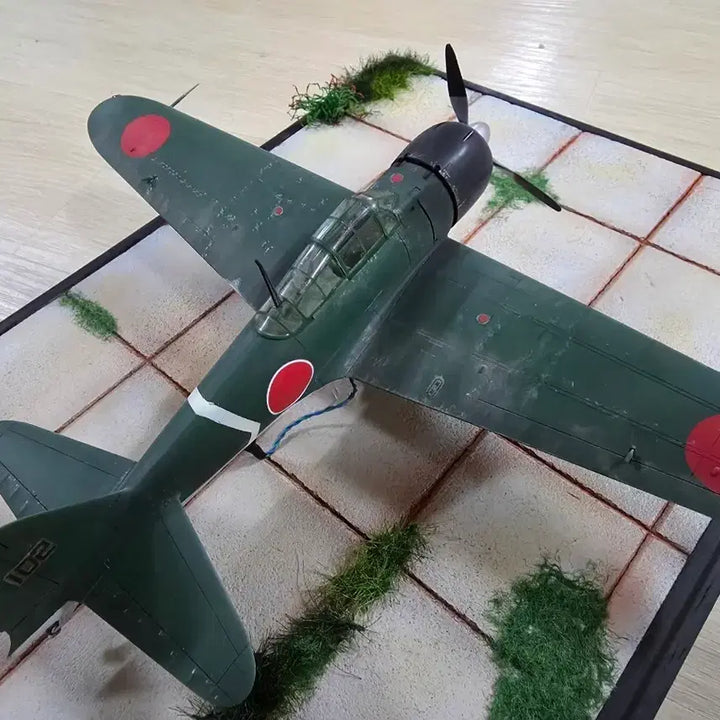 [BUNJANG] Hasegawa 1/48 Scale A6M3 Zero Fighter Diorama Display Model / 1/48 하세가와 A6M3 제로파이터 디오라마 완성작