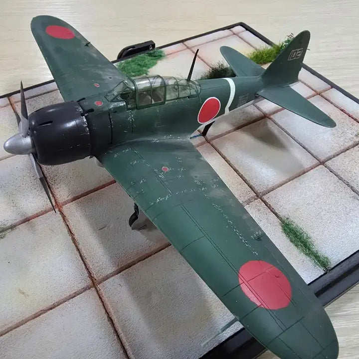 [BUNJANG] Hasegawa 1/48 Scale A6M3 Zero Fighter Diorama Display Model / 1/48 하세가와 A6M3 제로파이터 디오라마 완성작