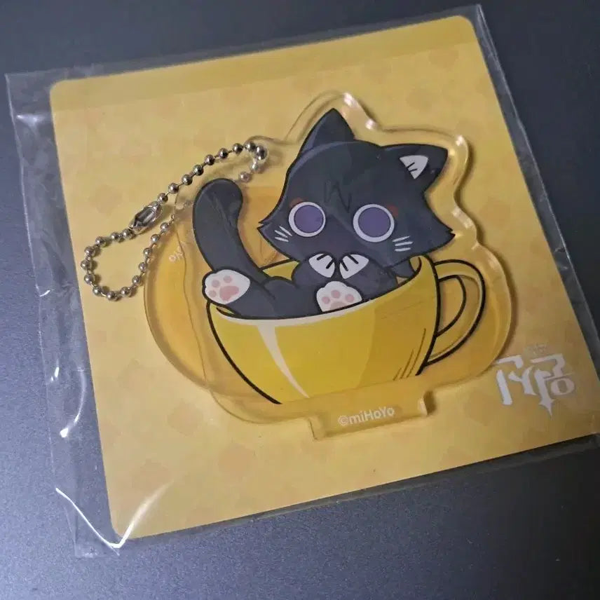 [BUNJANG] Genshin Impact Wanderer Cat Acrylic Standee Keychain / 원신 방랑자 카페 고양이 아크릴 스탠드 키링