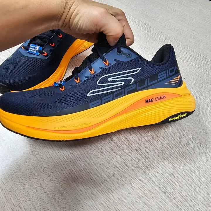 [BUNJANG] Skechers Max Cushioning Propulsion Navy Orange 280mm Men&
