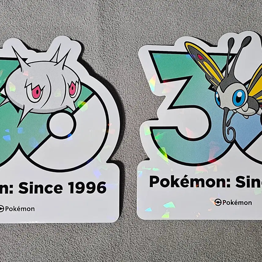 [BUNJANG] Pokemon 30th Anniversary Stickers: Silcoon &amp; Beautifly Bundle / 포켓몬스터 30주년 스티커 실쿤 뷰티플라이