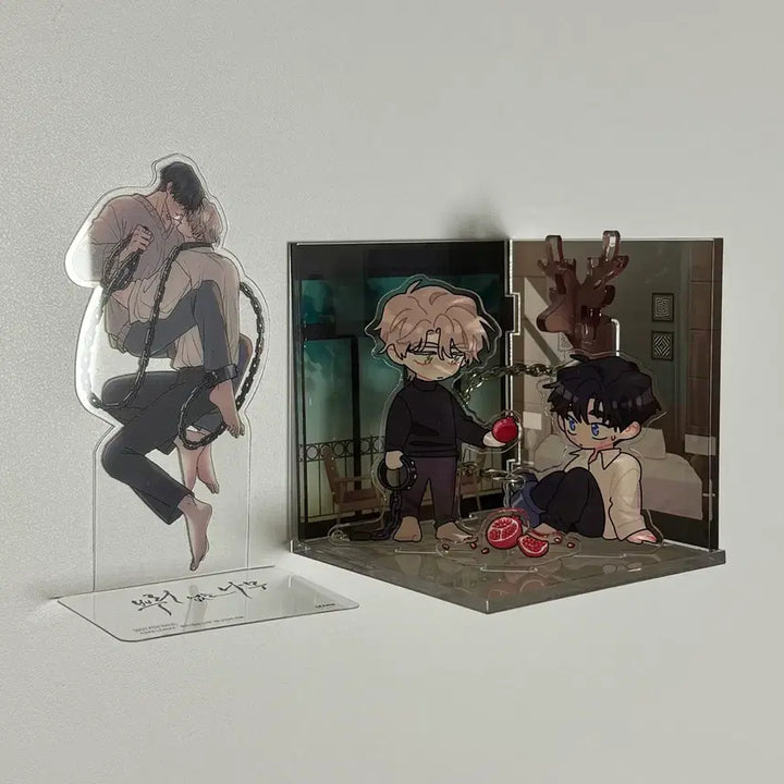 [BUNJANG] Bbuireomneun Namu Acrylic Stand Bundle Set - Red Bloom Cafe Collaboration / 일괄) 뿌리없는나무 아크릴스탠드 레봄 특전 레진 카페 콜라보 뿌없나 컬포