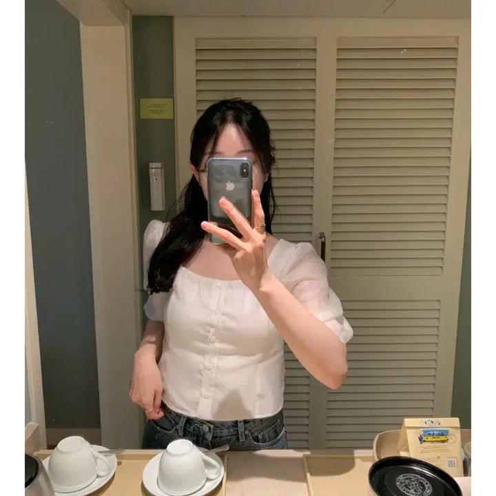 [BUNJANG] La Fleur Le Blouse Size 1 / 단시간 1착, 라플리에 르 블라우스 1사이즈