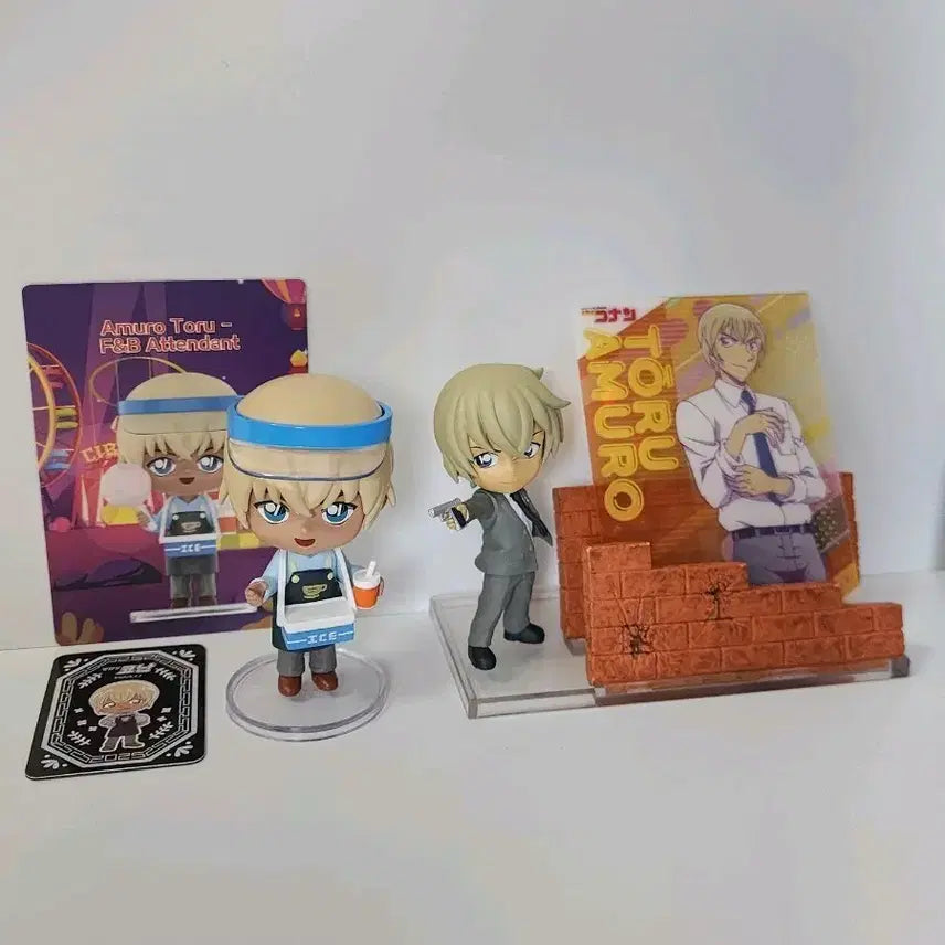 [BUNJANG] Detective Conan Amuro Tooru Bundle Set Desk Figure, Popmart Figure, and Cards / 일괄) 명탐정 코난 아무로 토오루 데스크 피규어 팝마트 피규어 카드