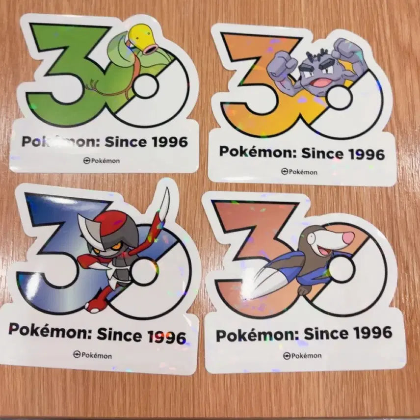 [BUNJANG] Pokemon 30th Anniversary Holographic Sticker (Ditto, Diglett) / 모다피 꼬마돌 자망칼 두더류 포켓몬 30주년 스티커