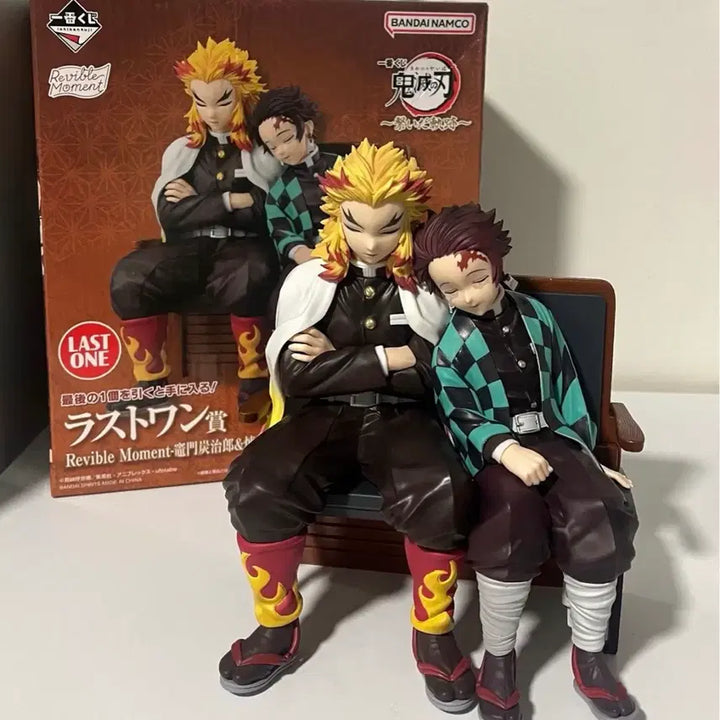 [BUNJANG] Demon Slayer Tanjiro &amp; Rengoku Last One Prize Figure / 귀멸의칼날 탄지로 렌고쿠 피규어 이어진궤적 라스트원상