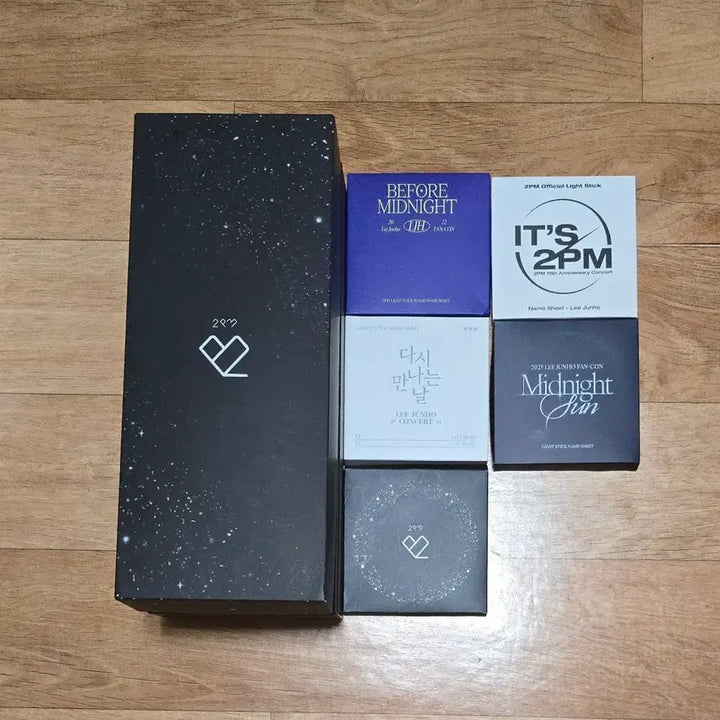 [BUNJANG] 2PM Junho Official Lightstick + 5 Types Name Sticker Set Bundle / 2PM 투피엠 이준호 응원봉 + 네임시트지 5종 일괄
