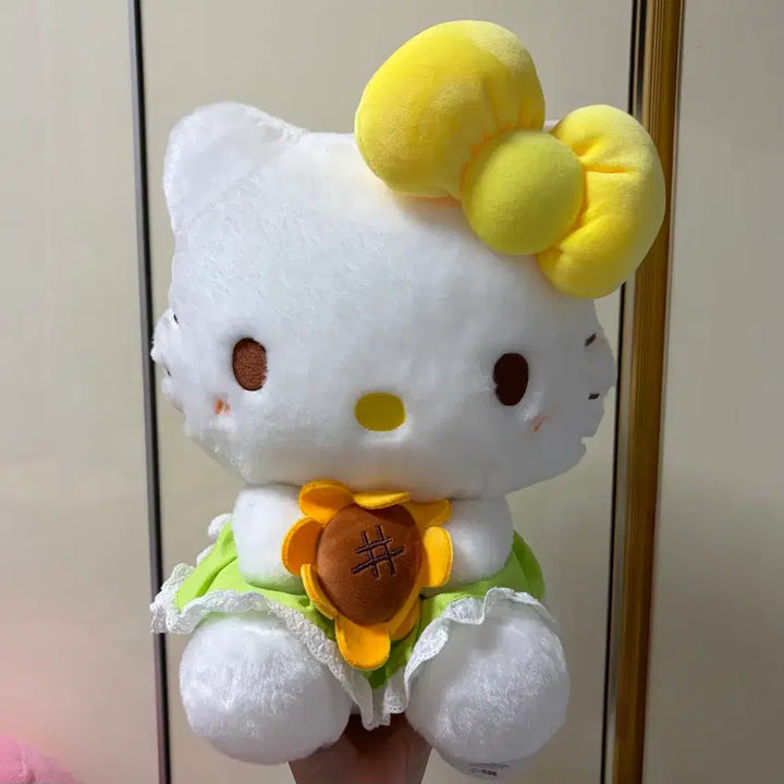 [BUNJANG] Sanrio Hello Kitty Sunflower Plush Doll (Authentic) / 이사급처)헬로키티 해바라기 인형 중국정품