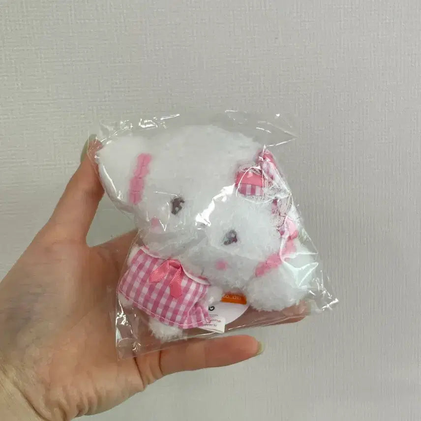 [BUNJANG] Sanrio CorgiPink Check Mascot Doll Keychain (New) / (새상품) 산리오 코기뮹 핑크체크 마스코트 인형 키링