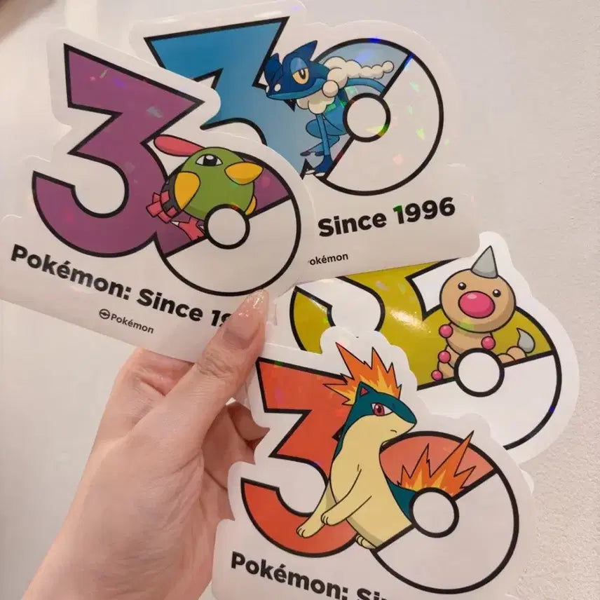 [BUNJANG] Magikarp &amp; Natu "Frog Leader" &amp; "Horned Bug" Pokemon 30th Anniversary Stickers / 마그케인 네이티 개굴반장 뿔충이 포켓몬 30주년 기념 스티커