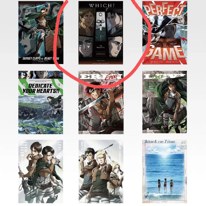 [BUNJANG] Attack on Titan F-Prize A3 Clear Poster / 진격거 F상 A3 클리어 포스터