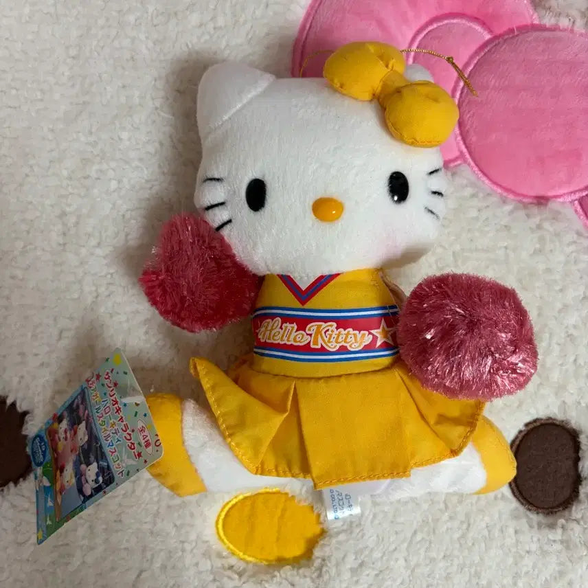 [BUNJANG] Sanrio Classic Hello Kitty Cheerleader Mascot Doll (Working) / 작동o 산리오 고전키티 고전 헬로키티 미미 치어리더 마스코트 인형