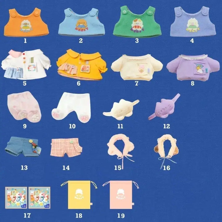 [BUNJANG] DooYoo Closet 20cm Doll Clothes 2nd Anniversary Full Set Bundle w/ Special Edition / 무속성 인형옷 20cm 두유옷장 2주년 풀세트 특전포함 미개봉 두유공작소