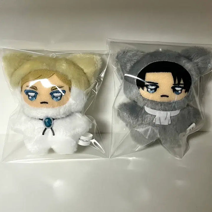 [BUNJANG] Attack on Titan Erwin/Levi Chimikemo Plush Set / 진격의 거인 엘빈/리바이 치미케모