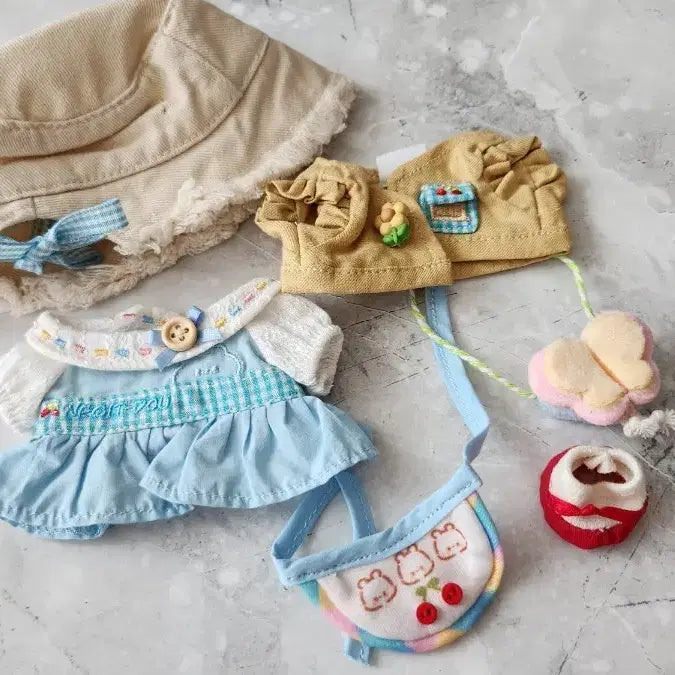 [BUNJANG] DoYouCloset 15cm Little Butterfly Set Doll Clothes / 무속성 인형옷 15cm 두유옷장 작은나비 세트 두유공작소