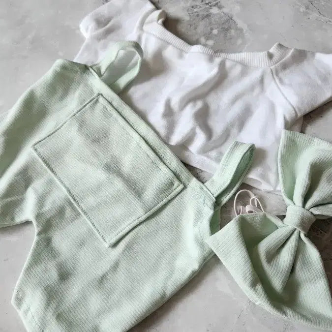 [BUNJANG] 40cm Doll Clothes Mint Nui Set Unused / 무속성 인형옷 40cm 민트 누이옷 세트 미사용