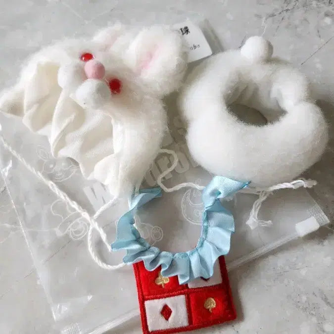 [BUNJANG] 10cm Plush Doll Clothes "Alice" Alice in Wonderland Rabbit Bundle Set / 무속성 10cm 인형옷 퍼피옷장 앨리스 시계토끼 일괄