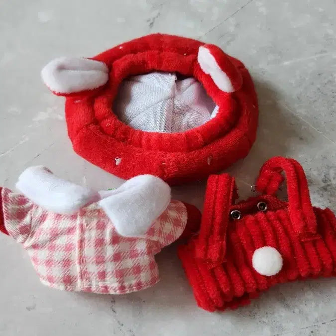 [BUNJANG] 10cm Strawberry Boy Doll Clothes / 무속성 10cm 인형옷 삼둥이옷장 딸기소년 미사용