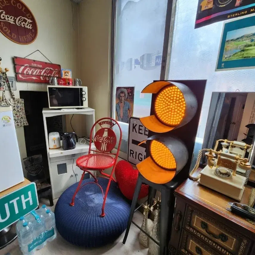 [BUNJANG] Street Traffic Signal Light (2-Bulb, LED) / 실사용했던 스트리트 2구 LED 교통신호등