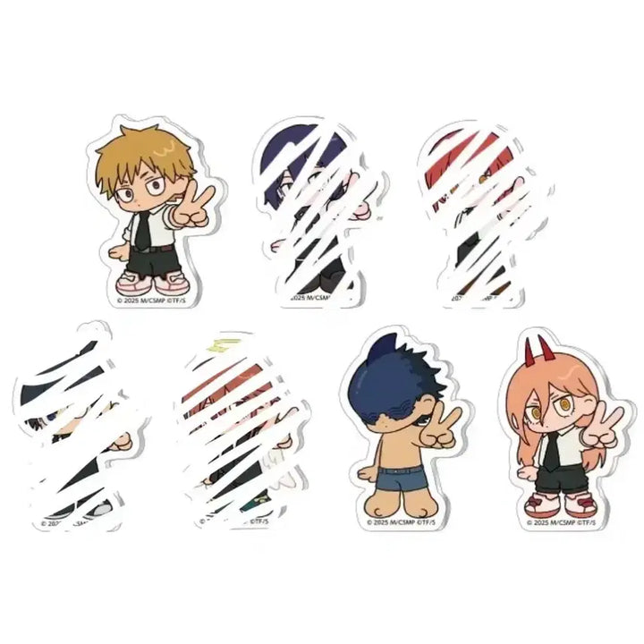 [BUNJANG] Chainsaw Man Acrylic Sticker Set (Denji, Beam, Power) / 체인소맨 아크릴 스티커 일본 굿즈 덴지 빔 파워 굿즈 팝업 카페