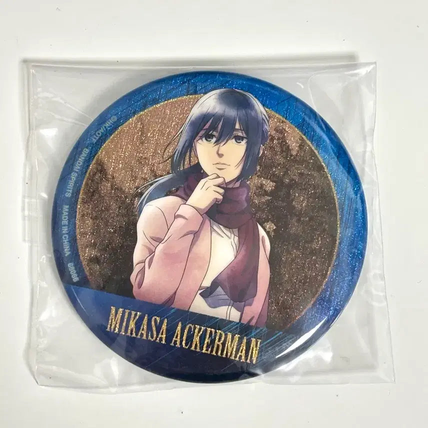 [BUNJANG] Attack on Titan Mikasa Ichiban Kuji G Prize Metallic Can Badge - Each One&