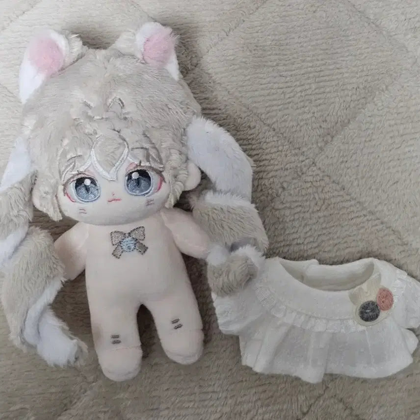 [BUNJANG] 10cm Unattributed Cotton Doll Sina (Includes Outfit) Bundle Set / 10cm 솜인형 무속성 시나 뼈깅(옷 포함 일괄)